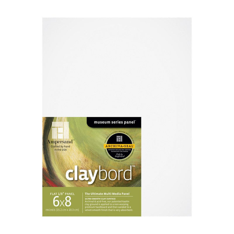 Ampersand Museum Series Claybord Panels for Paint and Ink, 1/8 Inch Depth, 6/8 Inch, Pack of 3 (CBS0608) - NewNest Australia