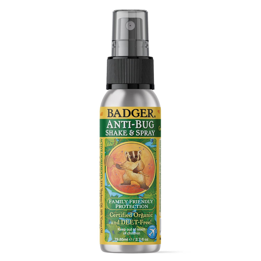 Badger - Anti-Bug Shake & Spray, DEET-Free Natural Bug Spray, Eco-Friendly, Certified Organic Mosquito Spray, Great for Kids, Insect Repellent, 2.7 Fl Oz - NewNest Australia