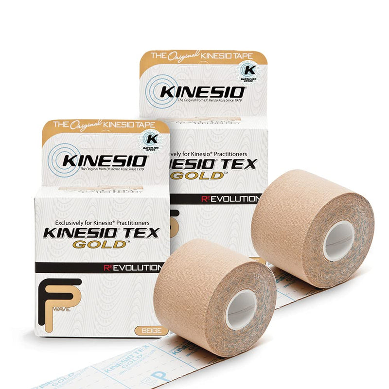 Kinesio Taping - Elastic Therapeutic Athletic Tape Tex Gold FP - Beige– 2 in. x 13 ft - 2 Pack - NewNest Australia