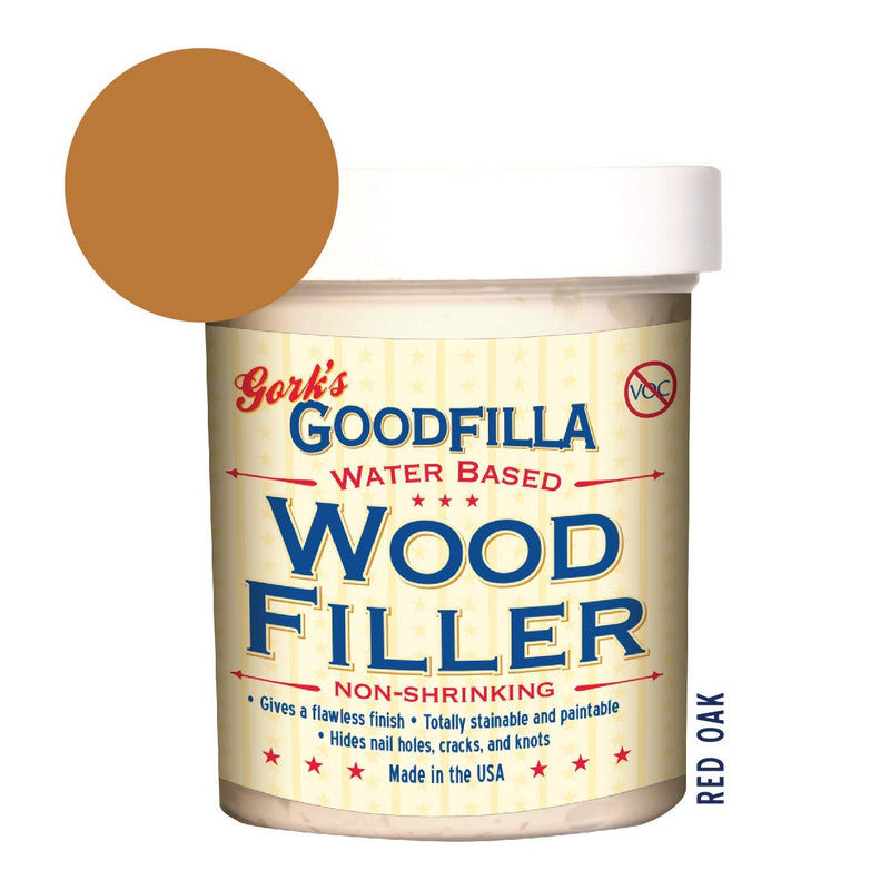 Water-Based Wood & Grain Filler - Red Oak - 8 oz by Goodfilla | Replace Every Filler & Putty | Repairs, Finishes & Patches | Paintable, Stainable, Sandable & Quick Drying - NewNest Australia