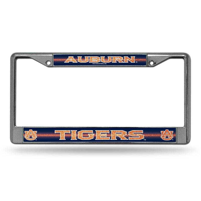 Rico Industries NCAA Unisex-Adult Bling Chrome License Plate Frame Auburn Tigers One Size Team Color - NewNest Australia