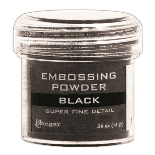 Ranger Embossing Powder, .56 Ounce Jar, Super Fine Black - NewNest Australia