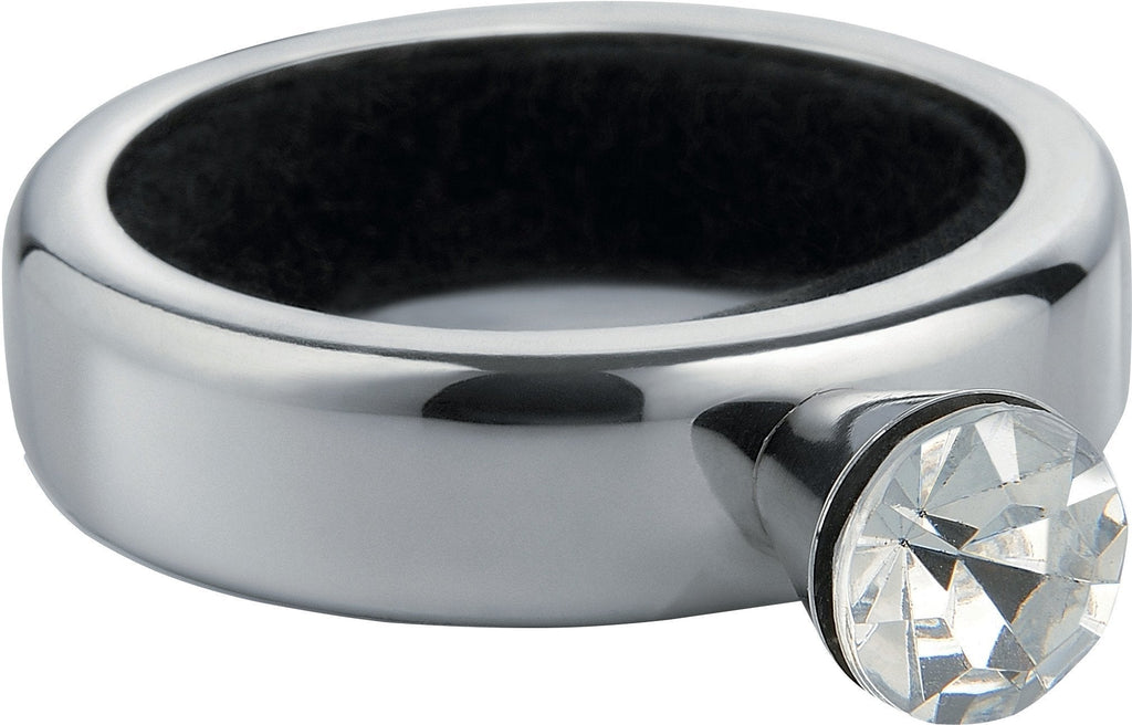 Alessi"Noe" Drop Ring in 18/10 Stainless Steel And Thermoplastic Resin Felt Lining, Silver - NewNest Australia