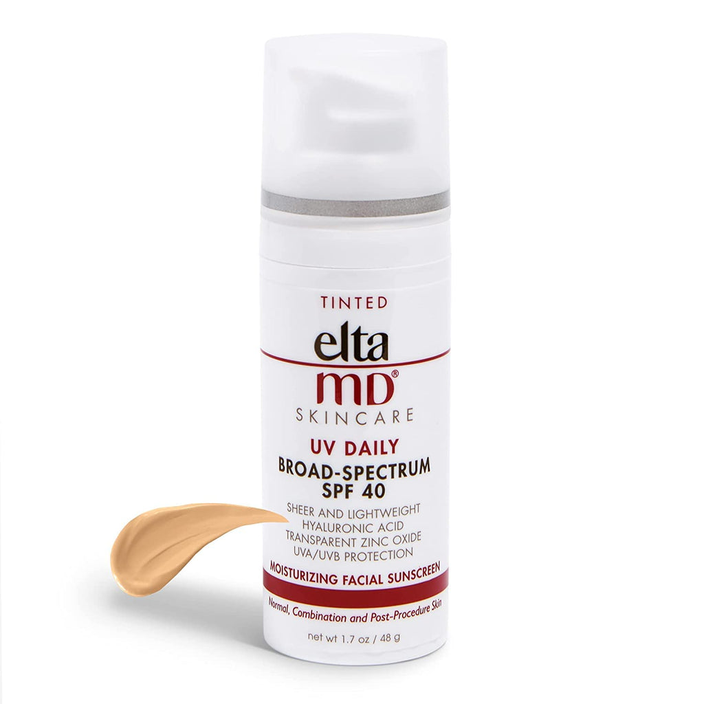 EltaMD UV Daily Moisturizer with SPF Tinted Face Sunscreen with Hyaluronic Acid, Broad Spectrum SPF 40 Face Sunscreen Moisturizer, Non greasy, Sheer Lotion, Mineral-Based Sun Protection, 1.7 oz - NewNest Australia