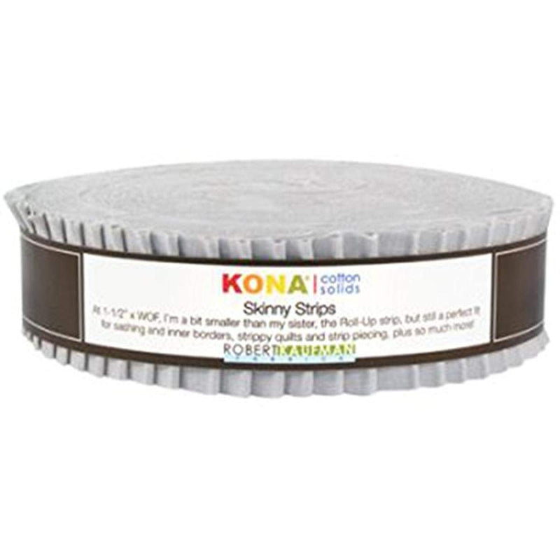 Kona Cotton Solids Ash Skinny Strips 40 1.5-inch Strips Honey Bun Robert Kaufman Fabrics SS-113-40 - NewNest Australia