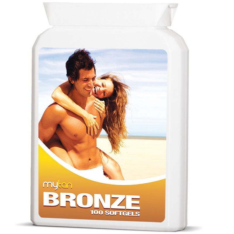 MyTan Bronze Tanning Pills | 100 Softgels | Sunless Tan Supplement | With Astaxanthin Lutein Lycopene And More | Over 7-Week Supply - NewNest Australia