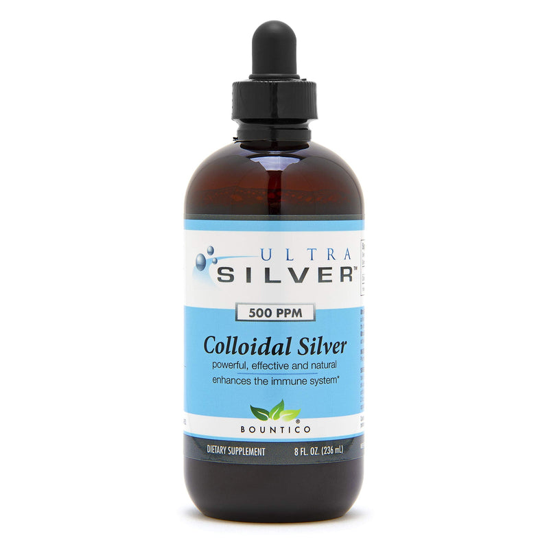 Ultra Silver® Colloidal Silver | 500 PPM, 8 Oz (236mL) | Mineral Supplement | True Colloidal Silver - with Dropper - NewNest Australia
