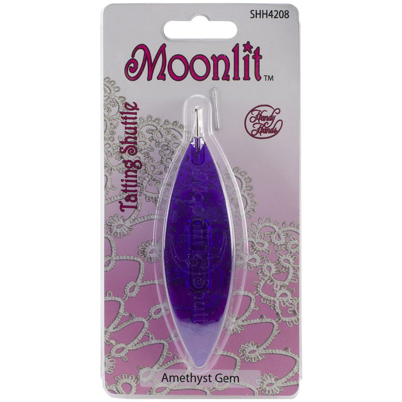 Handy Hands Moonlit Tatting Shuttle with Hook-Amethyst Gem 1-Pack - NewNest Australia