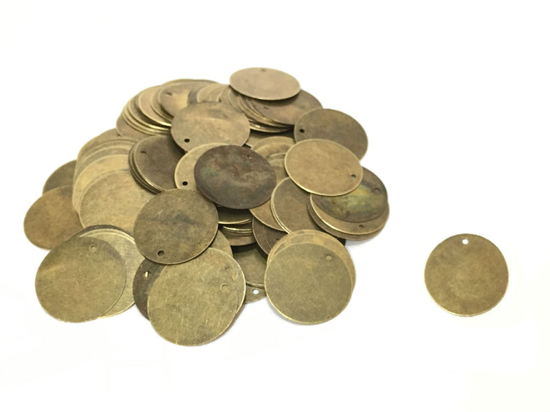 200 Antique Bronze Tone 13/16 Inch Metal Blanks Round Metal Stamping Blank and Charms 20mm Diameter - NewNest Australia