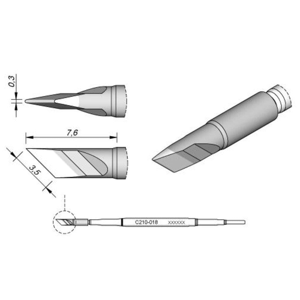 JBC C210018 Cartridge Knife 3.4mm x 0.3mm - NewNest Australia