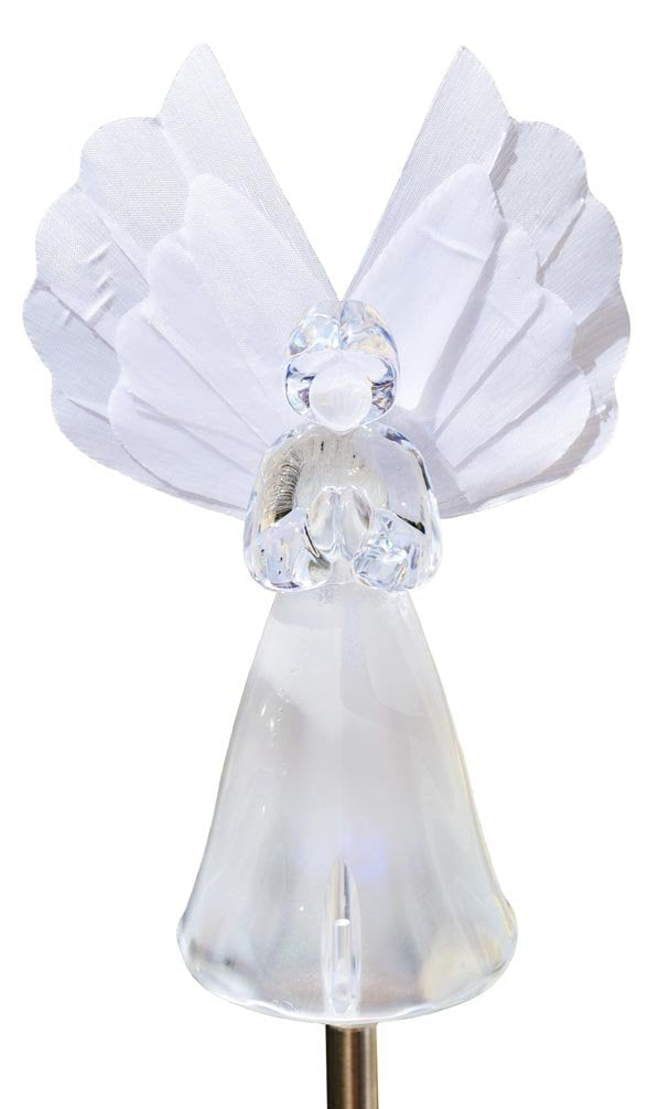 Solar Frosty Praying Angel Garden Light, Fiber Optic Wing - NewNest Australia