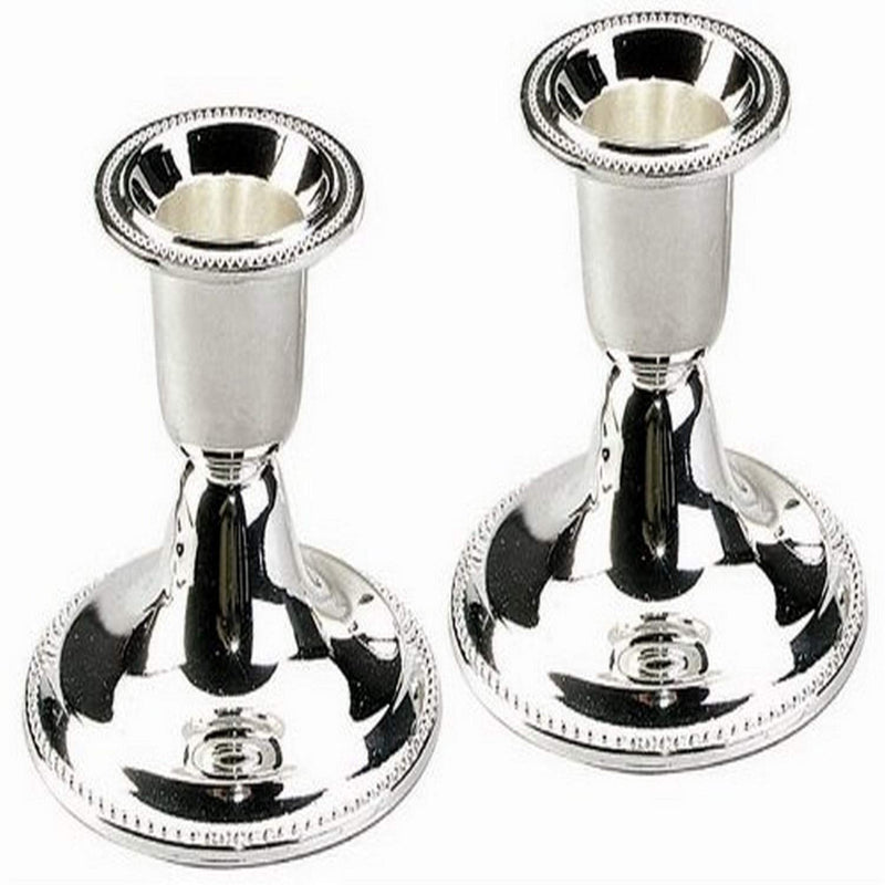 NewNest Australia - Majestic Giftware CS23520B Candle Sticks, 2.5-Inch, Silver Plated 