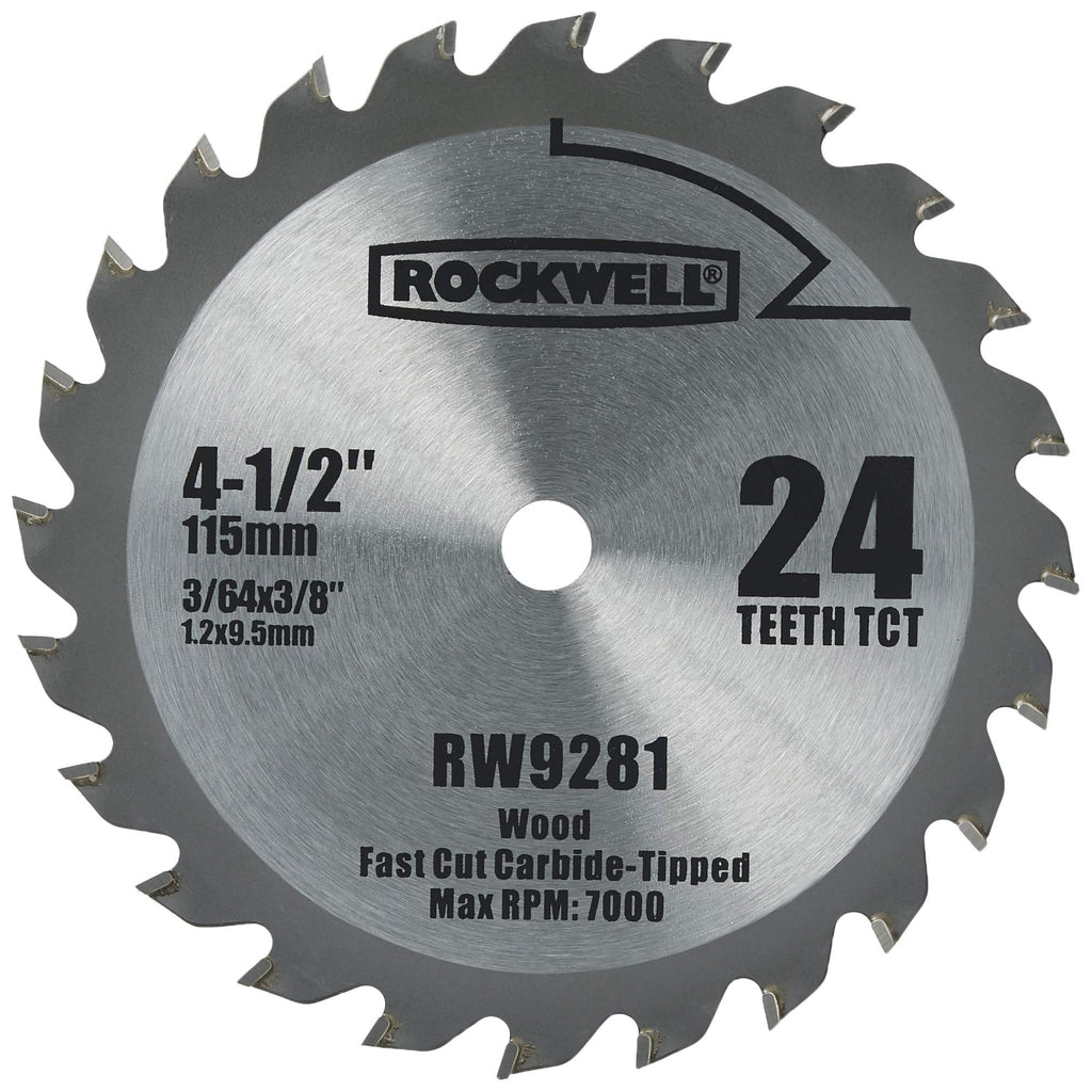 Rockwell RW9281 4 1/2-Inch 24T Carbide Tipped Compact Circular Saw Blade - NewNest Australia