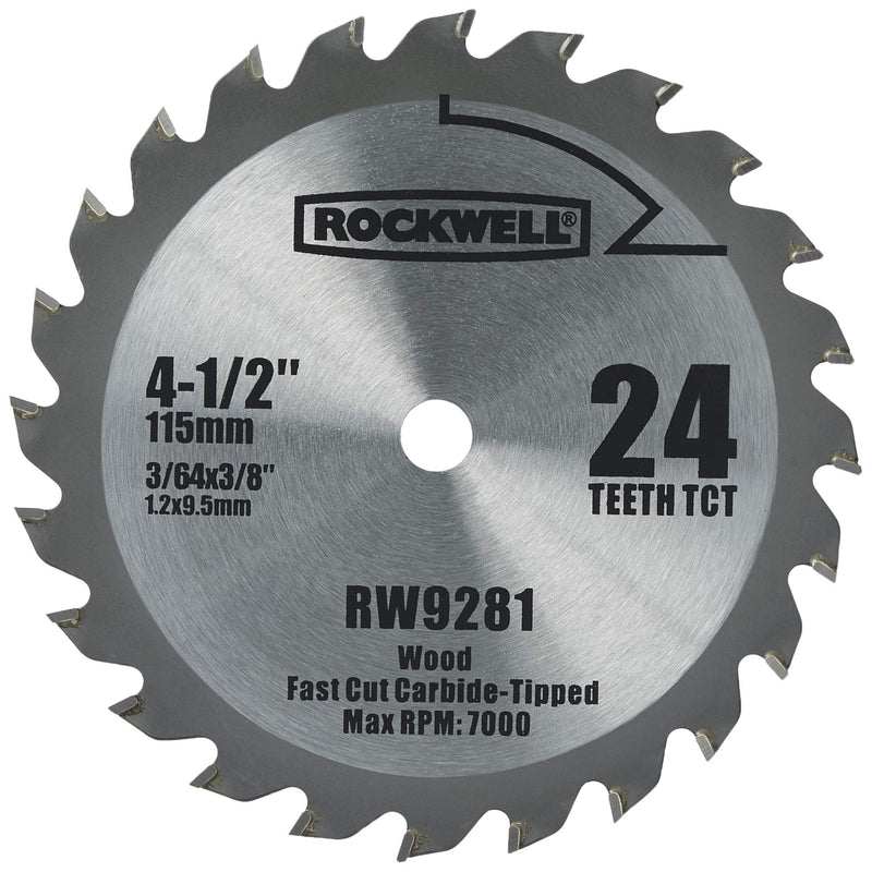 Rockwell RW9281 4 1/2-Inch 24T Carbide Tipped Compact Circular Saw Blade - NewNest Australia