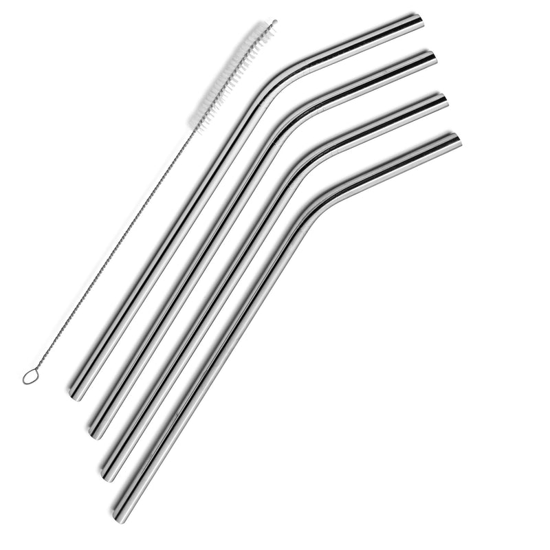 SipWell Stainless Steel Drinking Straws, Set of 4, Free Cleaning Brush Included 8.46 Inches Long - 6mm - NewNest Australia