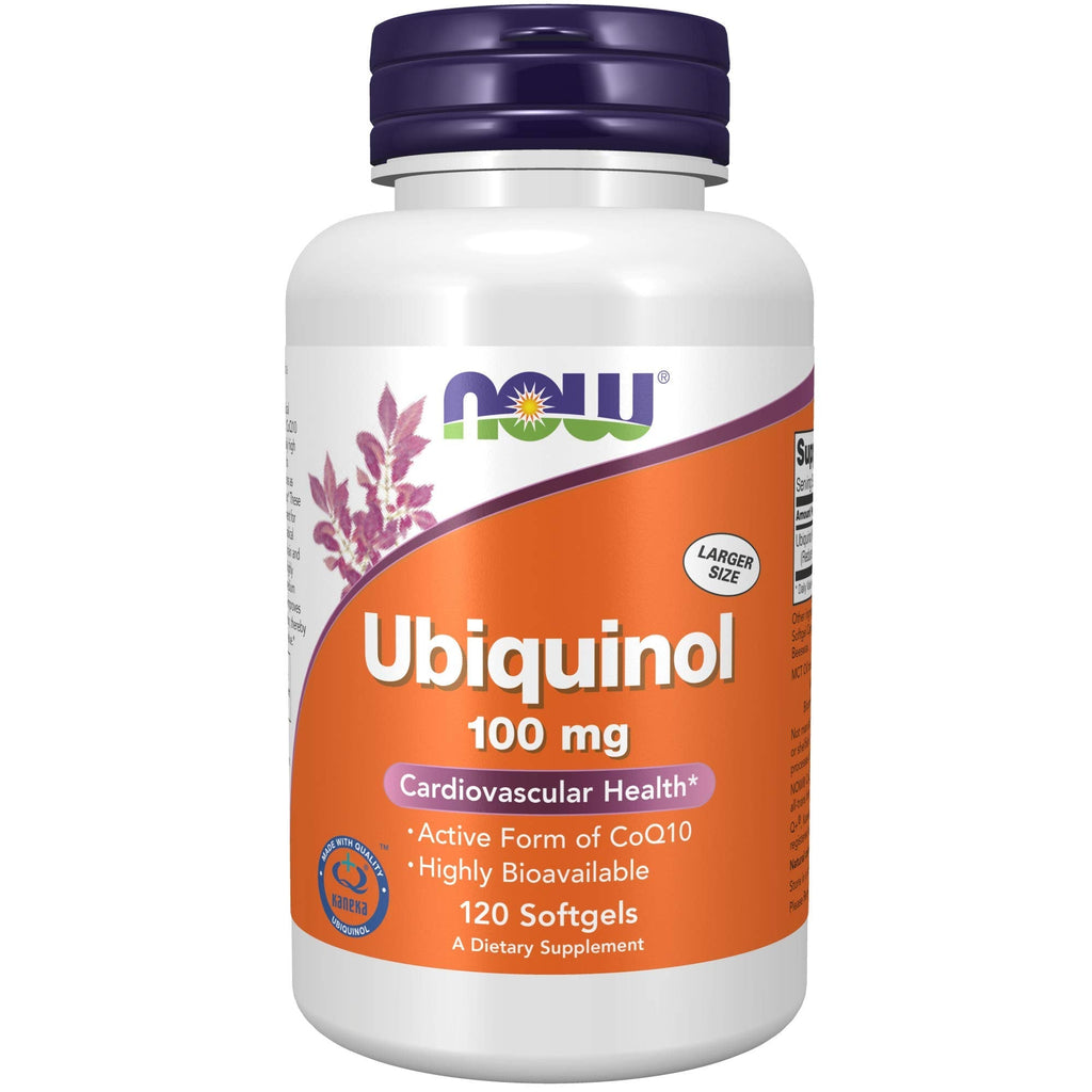 NOW Supplements, Ubiquinol 100 mg, High Bioavailability (the Active Form of CoQ10), 120 Softgels - NewNest Australia