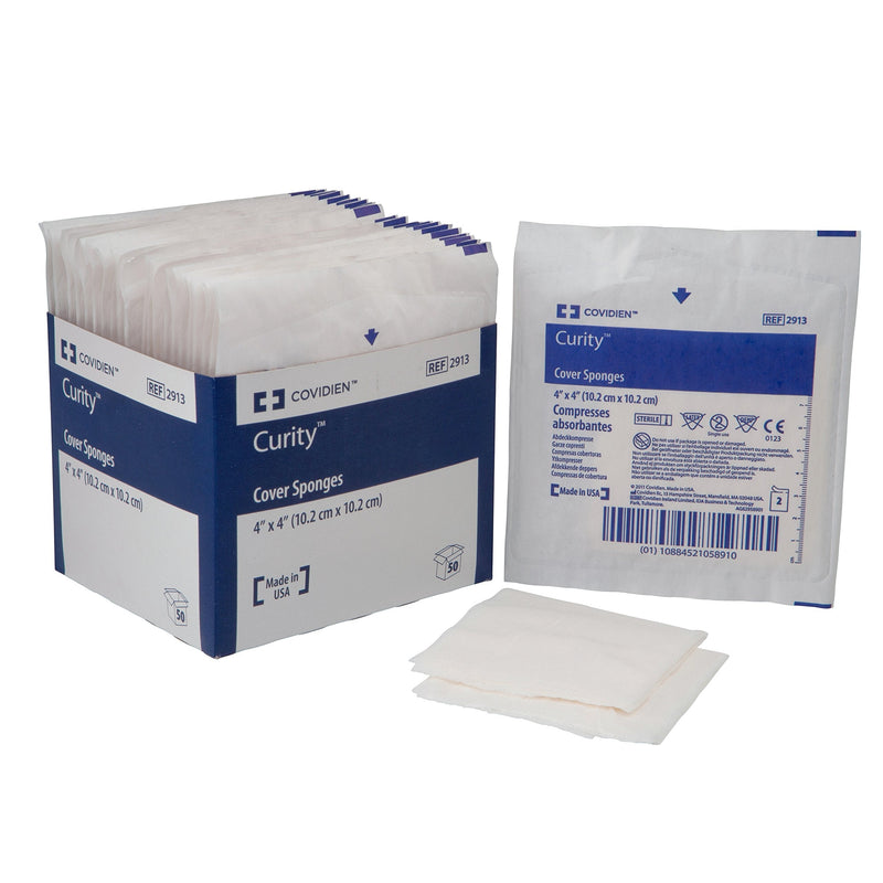 Covidien 2913 Curity Cover Sponge, Sterile 2's in Peel-Back Package, 4" x 4" (Pack of 50) 1 - NewNest Australia