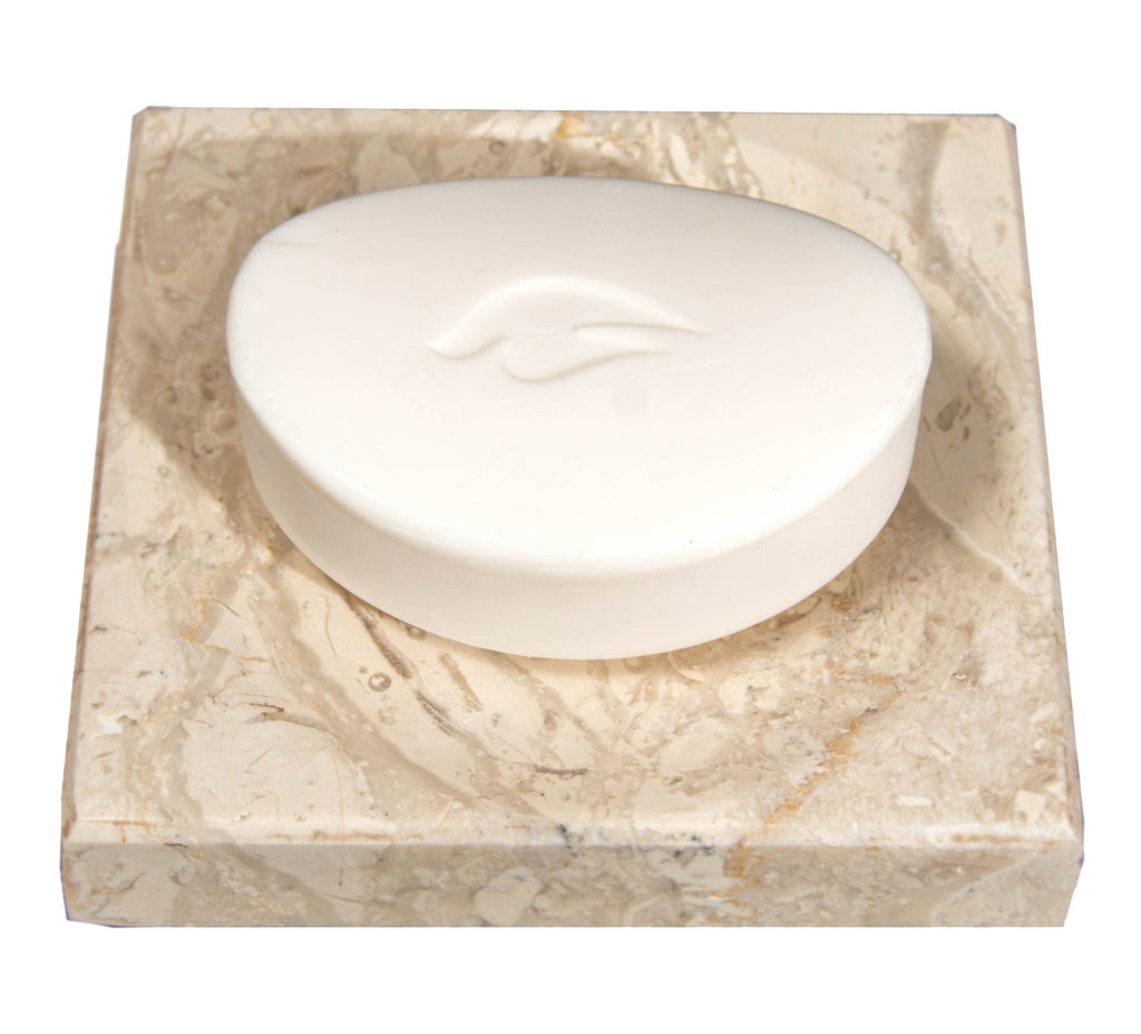 CraftsOfEgypt Beige Marble Soap Dish - Polished and Shiny Marble Dish Holder – Beautifully Crafted Bathroom Accessory Light Beige - NewNest Australia