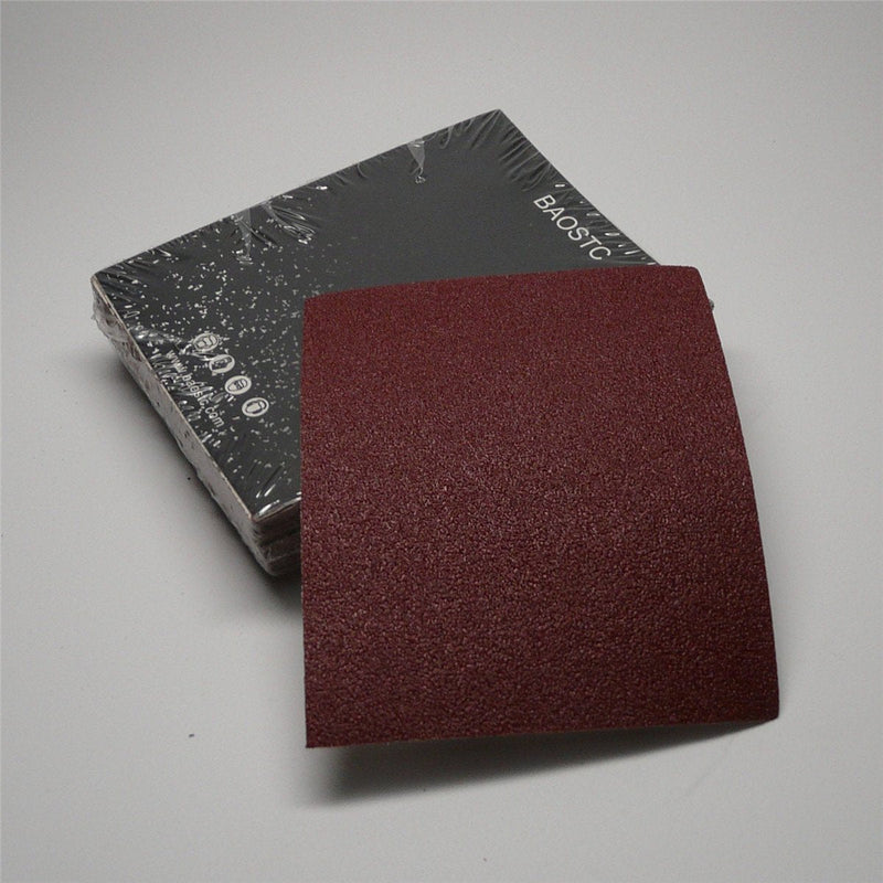 BAOSTC 1/4 sandpaper sheet,4-1/2"*5-1/2" P120,red aluminum oxide 50PACK - NewNest Australia