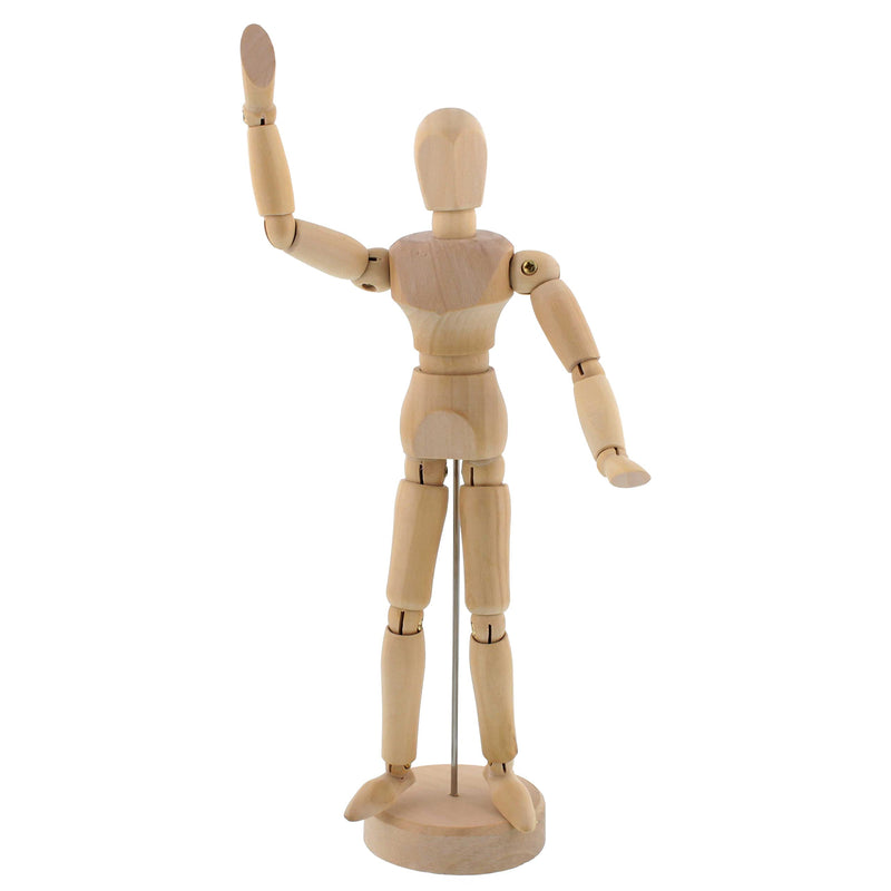 US Art Supply® Wood 8" Male Artist Drawing Manikin Articulated