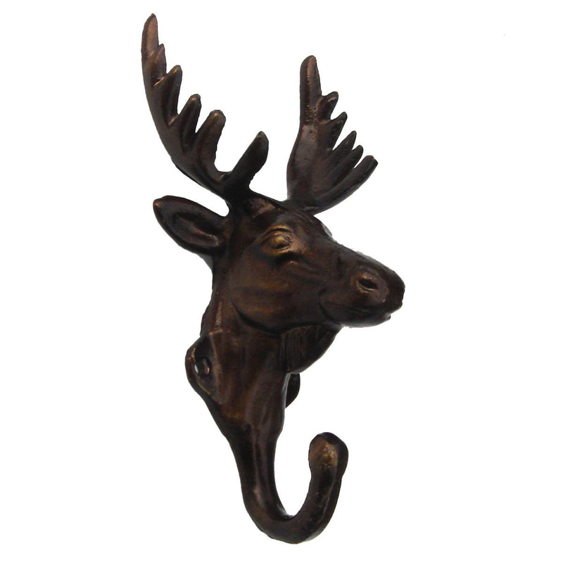 NewNest Australia - Treasure Gurus Rustic Cast Iron Deer Elk Doe Coat Hook 