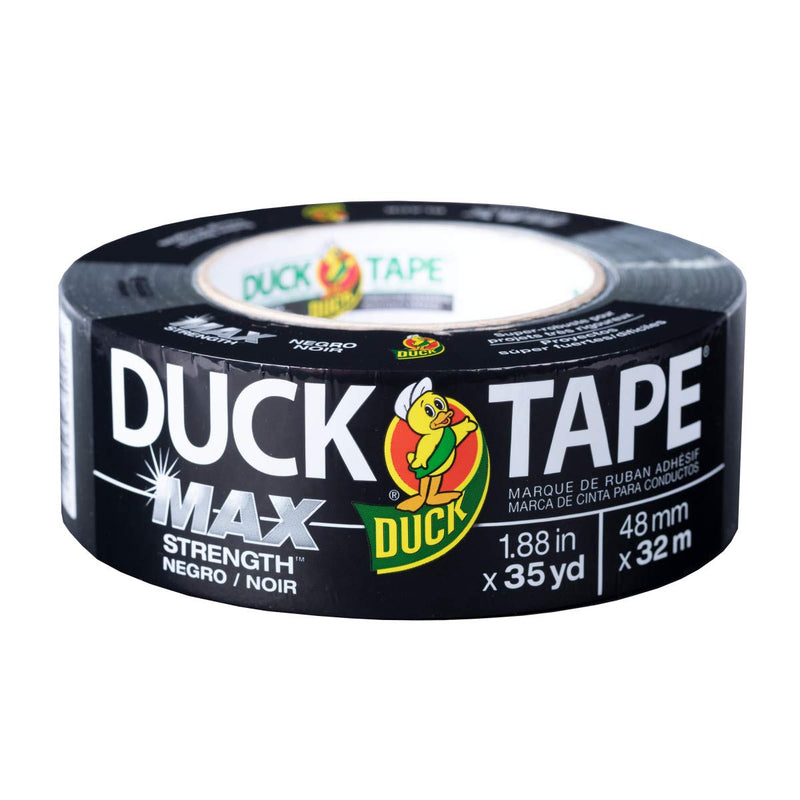 Duck Max Strength 240867 Duct Tape, 1-Pack 1.88 Inch x 35 Yard Black - NewNest Australia