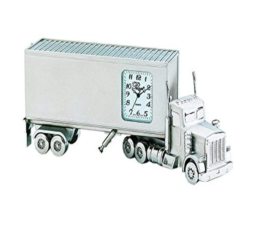 NewNest Australia - Sanis Enterprises 18 Wheeler Truck Clock, 5.5 by 2-Inch, Silver 