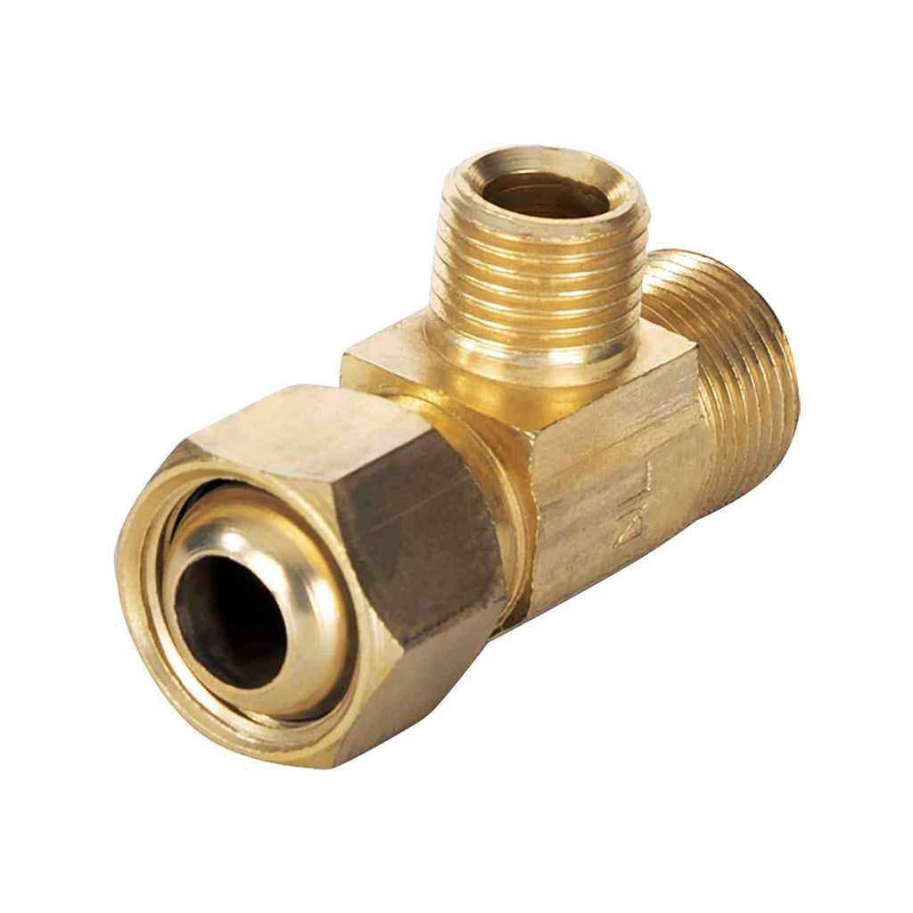 Midline Valve 73314-OM Add On Tee Fitting, Split Supply Line Outlet; Lead Free; 3/8 in. FIP COMP x MIP x 1/4 in. MIP; Brass 3/8 in. x 1/4 in. - NewNest Australia