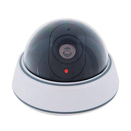 SABRE HS-FSCD Fake Camera for Security – Realistic Dome Style Design with Flashing Red LED Light for Outdoor or Indoor Use, No Wiring, Easy to Install – White - NewNest Australia