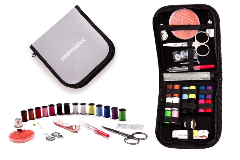 Embroidex Sewing Kit for Home, Travel & Emergencies - Filled with Quality Notions Scissor & Thread - Great Gift - NewNest Australia