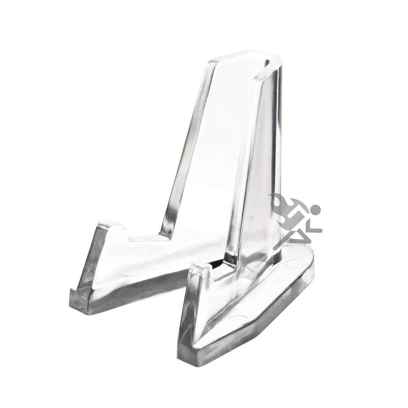 NewNest Australia - OnFireGuy Small Display Stand Clear Acrylic Easel Holder for Pocket Watches, Lighters & Knife 10 Pack 