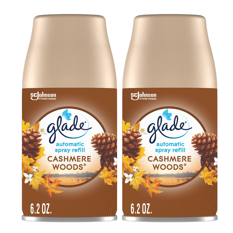 Glade Automatic Spray Refill, Air Freshener for Home and Bathroom, Cashmere Woods, 6.2 Oz, 2 Count - NewNest Australia