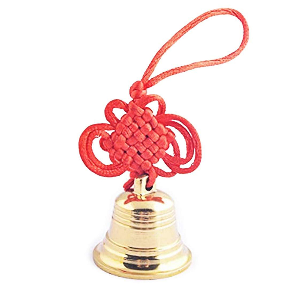 NewNest Australia - Feng Shui Brass Good Luck,Protection Hanging Bell + One Free Red String Bracelet SKU:Y1355 5.5inch 