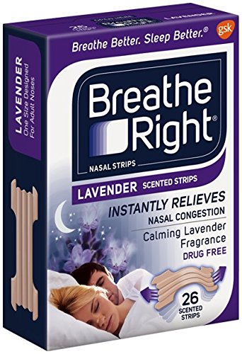 Breathe Right Nasal Strips, Lavender scent 26 Count (4 Pack) - NewNest Australia