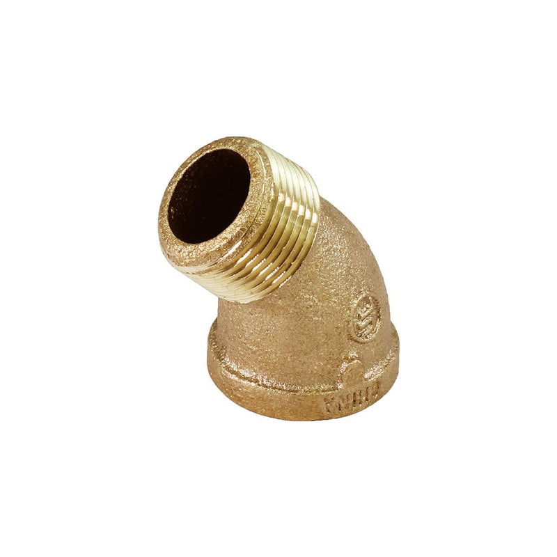 Supply Giant CSTG0034 3/4'' Brass Street Elbow 45 Degrees Lead Free w/ Male & Female National Pipe Taper Threaded Fittings Brass Construction Higher Corrosion Resistance Economical & Easy to Install, 9 - NewNest Australia