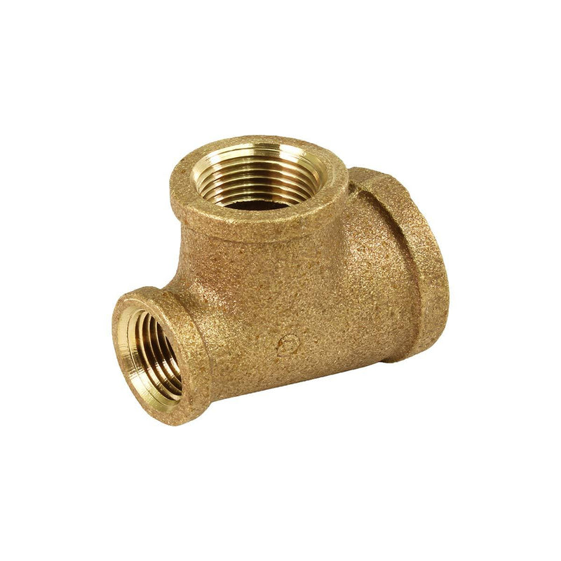 Supply Giant CSSU0344 1/2 in. x 3/4 in. Lead Free Reducing Tee Three Size with Female Threaded Connections Ends, Brass Construction, Higher Corrosion Resistance Economical & Easy to Install, 11 - NewNest Australia