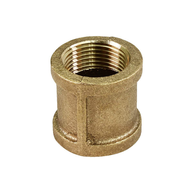 Supply Giant CSDQ0112 1-1/2 in. Two Female NPT Threaded Lead Free Coupling, Connecting Pipes and Fittings, Brass Construction, Higher Corrosion Resistance, Economical & Easy to Install, 18 - NewNest Australia