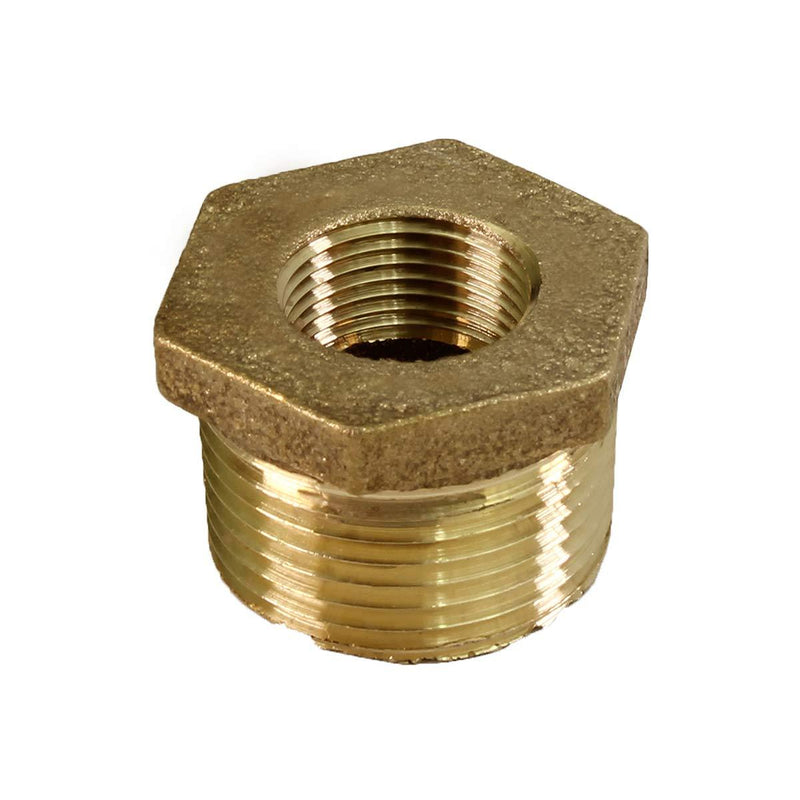 Supply Giant CSCV1122 1-1/2 in. Male X 1/2 in. Female NPT Lead Free Bushing, Fitting with Hexagonal Head Brass Construction Higher Corrosion Resistance Economical & Easy to Install, 19 - NewNest Australia