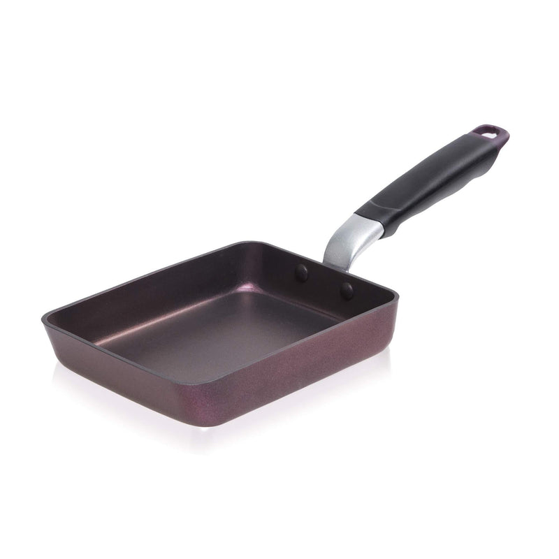 TeChef - Tamagoyaki Japanese Omelette Pan / Egg Pan, Coated with New Safe Teflon Select - Colour Collection / Non-Stick Coating (PFOA Free) / (Aubergine Purple) / Made in Korea (Medium) Medium - NewNest Australia