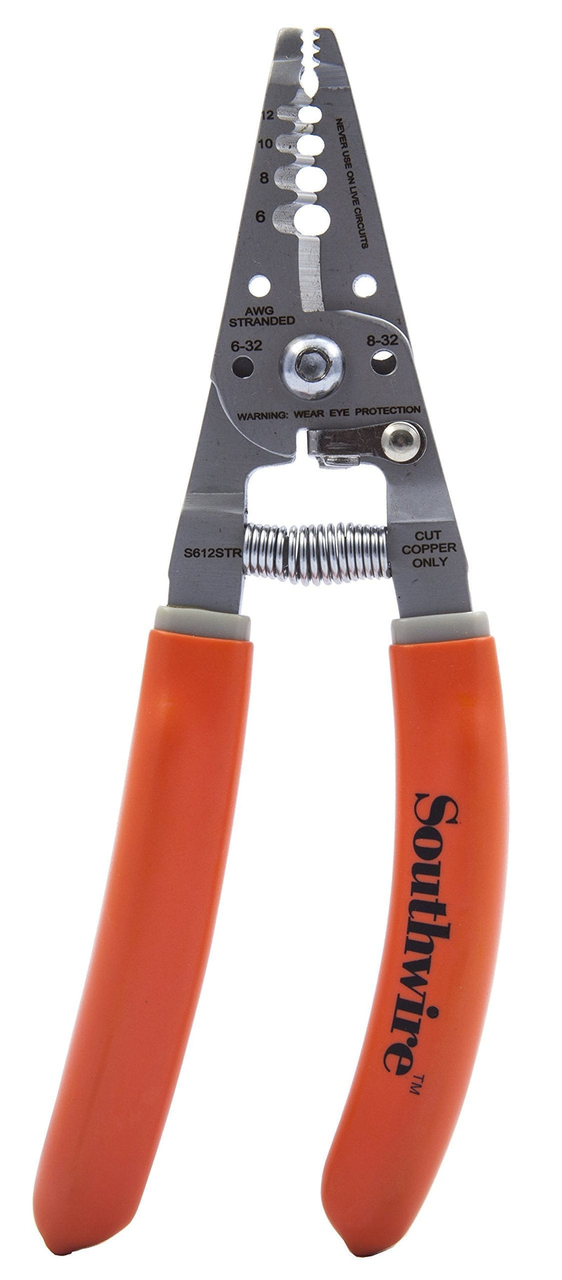 Southwire - 58277940 Tools & Equipment S612STR 4-10 AWG SOL & 6-12 AWG STR Ergonomic Handles Wire Stripper/Cutter - NewNest Australia