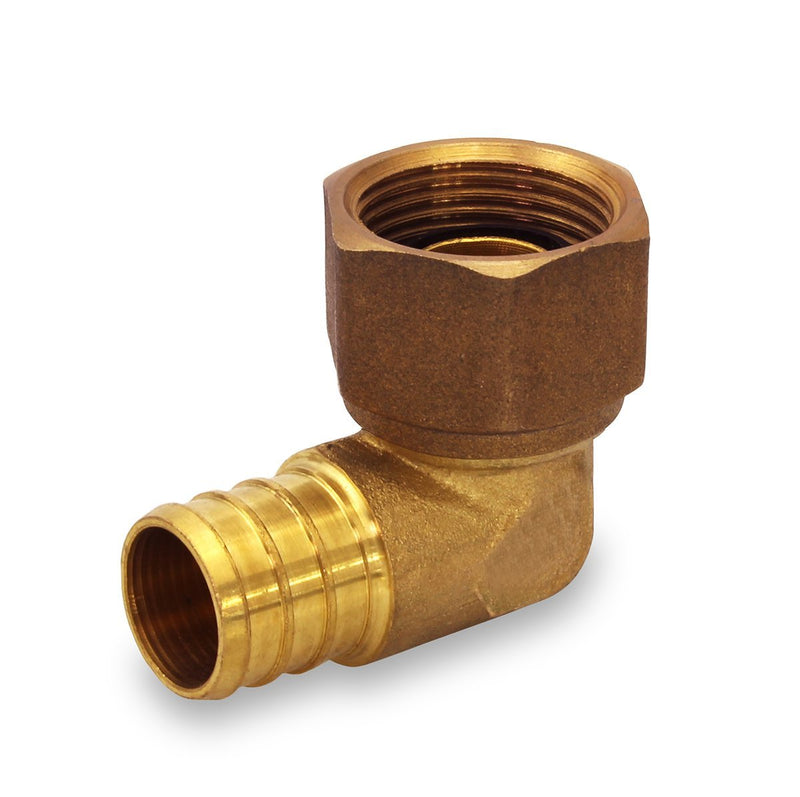 Supply Giant QGTM1212-OM 1/2 Inch Swivel Elbow X FIP, Lead Free DZR Brass Construction, Barb, Compatible w/PEX Pipe, Low-Cost Plumbing Connection System & Durability, 31 - NewNest Australia