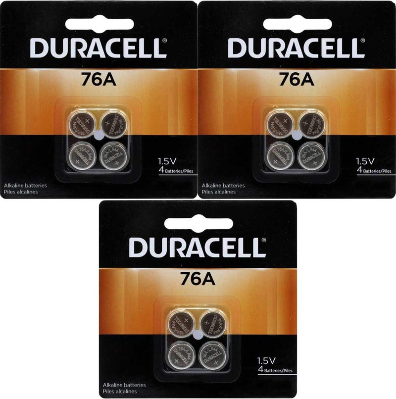 Duracell 76A LR44 Duralock 1.5V Button Cell Battery 12 Pack - NewNest Australia