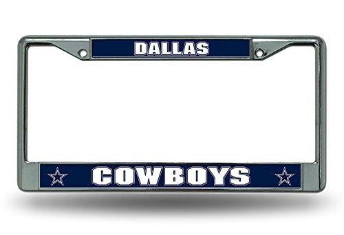 Rico Industries FC1811 NFL Dallas Cowboys Chrome License Plate Frame, 12 x 6 x .25-Inch, Silver - NewNest Australia