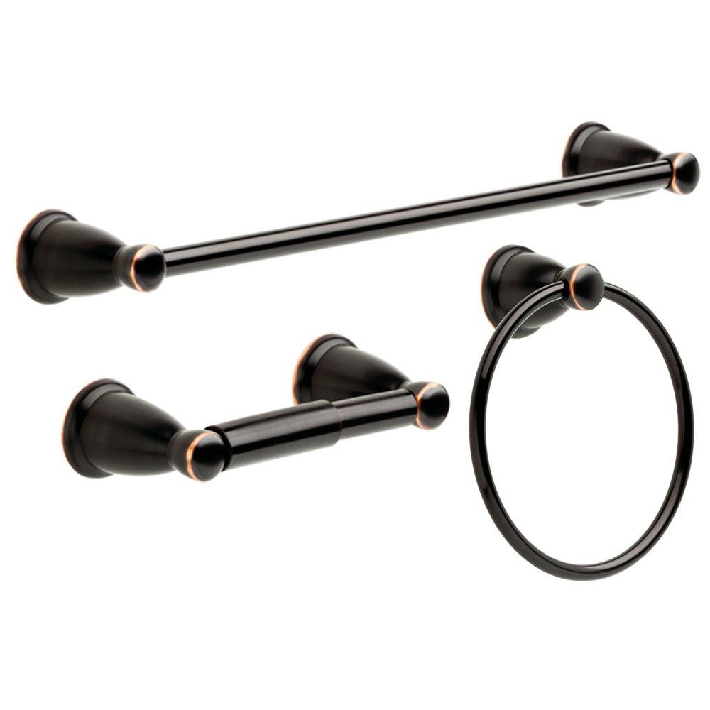 Franklin Brass KIN3PC-ORB Kinla Bathroom Accessory Kit, 3 Piece, Oil Rubbed Bronze 3-Piece Accessory Set Oil-rubbed Bronze - NewNest Australia