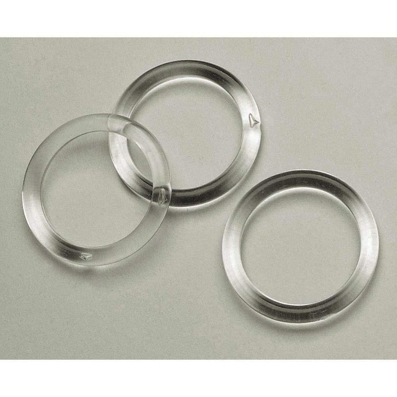 NewNest Australia - NAHANCO CIR100 Plastic Scarf Rings, Clear Acrylic (Pack of 100) 