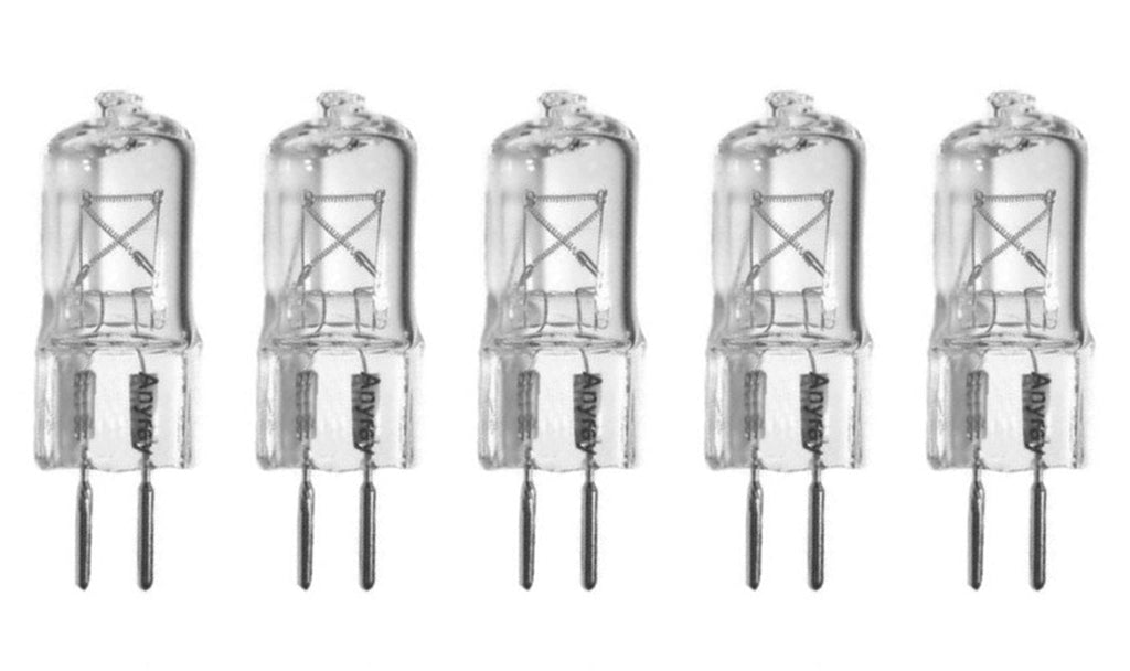 NewNest Australia - Anyray (5)-Pack Replacement Bulb for Candle Warmer lamp Halogen 35 Watt (2-Pins) 120 Volt 