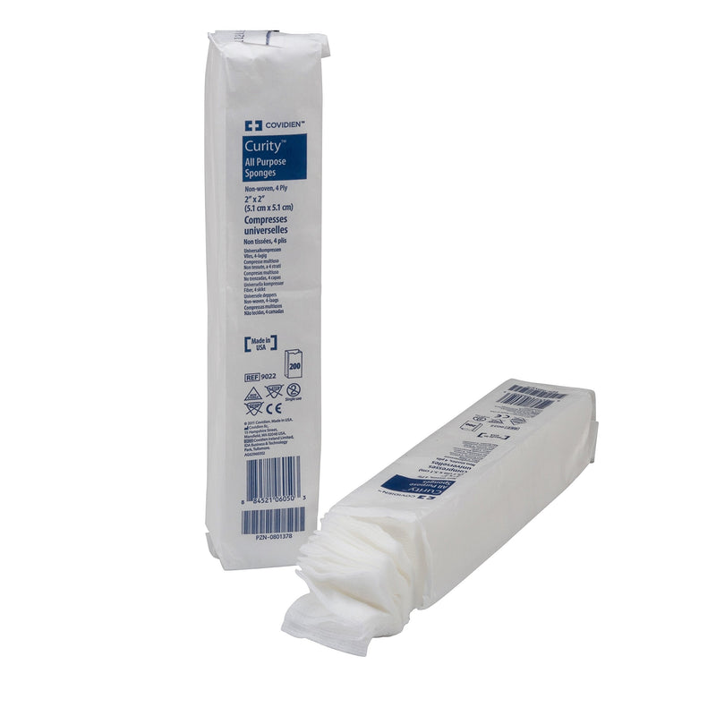 Covidien 9022 Curity Non-Woven All-Purpose Sponge, Non-Sterile, 2" x 2", 4-ply (Pack of 200) 2 x 2 in. - NewNest Australia