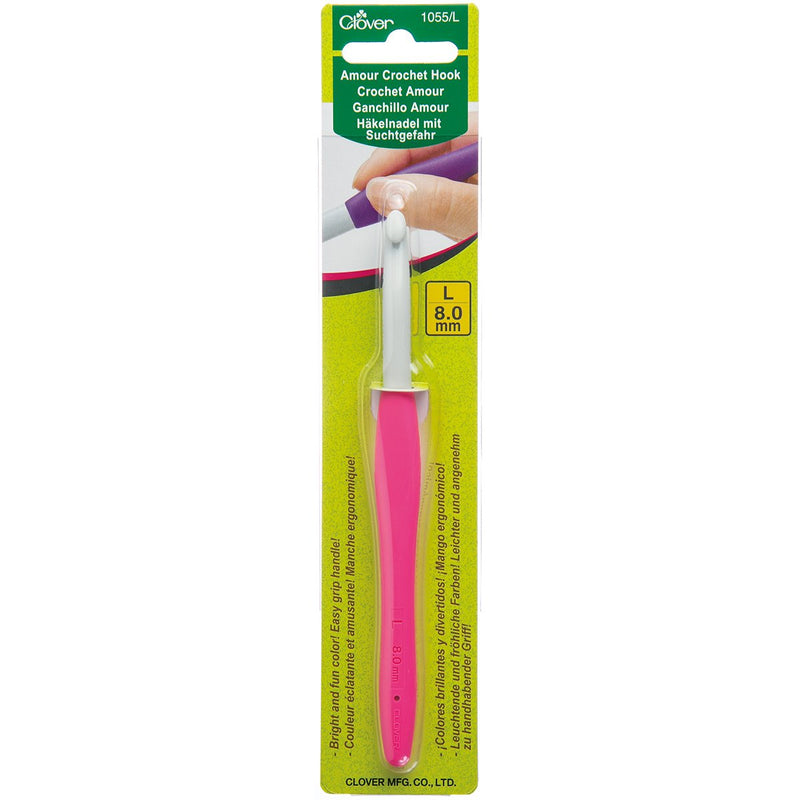 Clover 1055/L Amour Crochet Hook, Size L/8.0mm - NewNest Australia