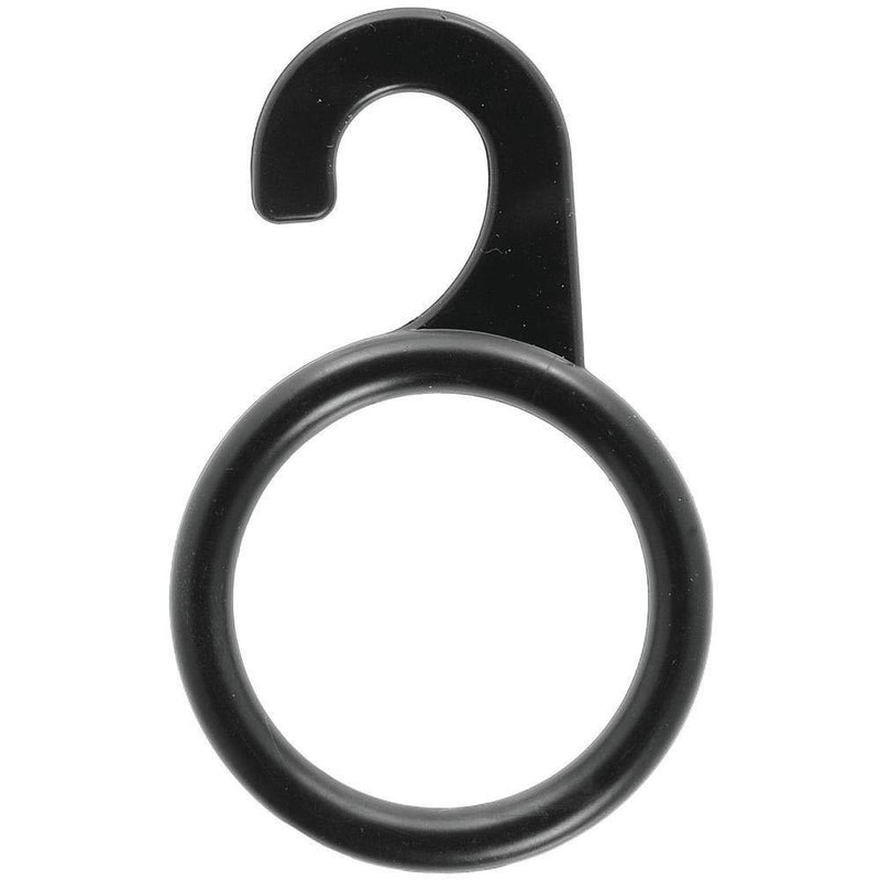NewNest Australia - NAHANCO 1227-07 Simple Round Accessory Hanger Made from Sturdy Black Plastic, 1 3/4" in Diameter (Pack of 100) 