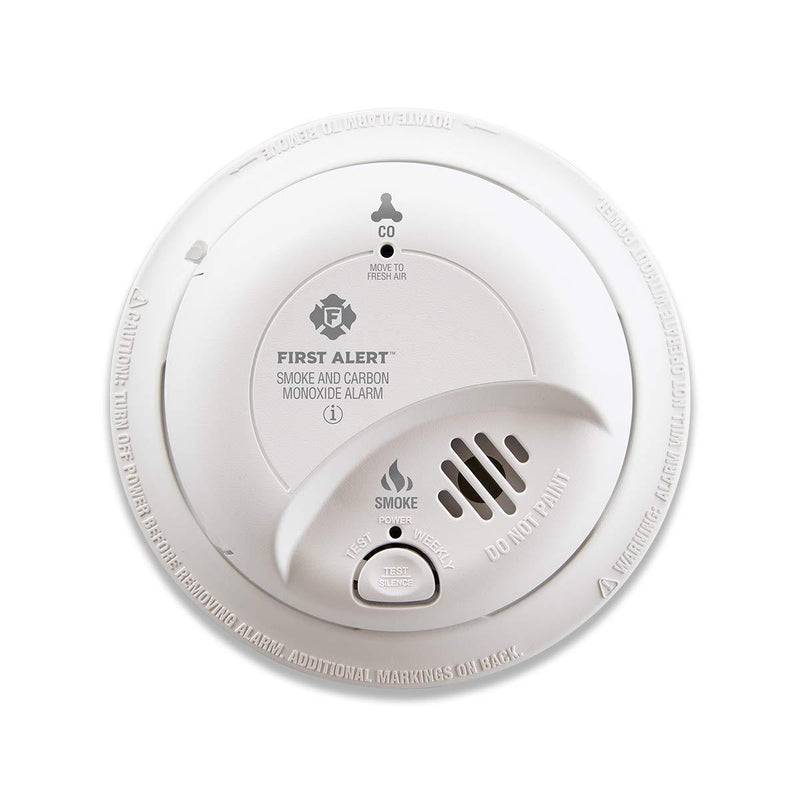 FIRST ALERT BRK SC9120B Hardwired Smoke and Carbon Monoxide (CO) Detector with Battery Backup, 1 pack , White Hardwired Alarm - NewNest Australia